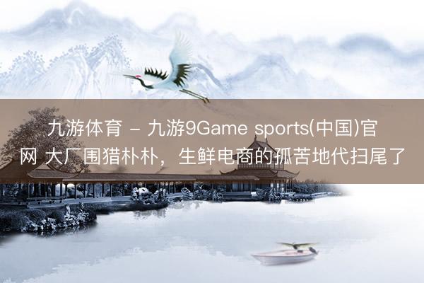 九游体育 - 九游9Game sports(中国)官网 大厂围猎朴朴,生鲜电商的孤苦地代扫尾了
